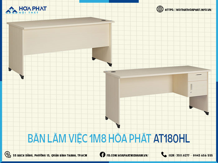 HP5INFO - Bàn làm việc 1m8 Hòa Phát AT180HL