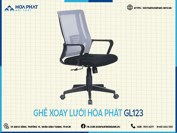 HP5INFO - Ghế nhân viên Hòa Phát GL123