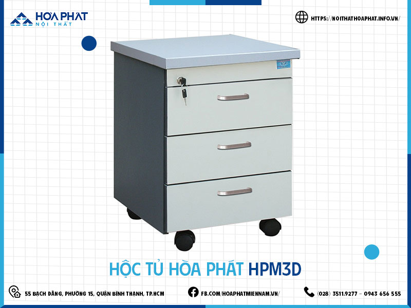 Hộc di động 3 ngăn HPM3D