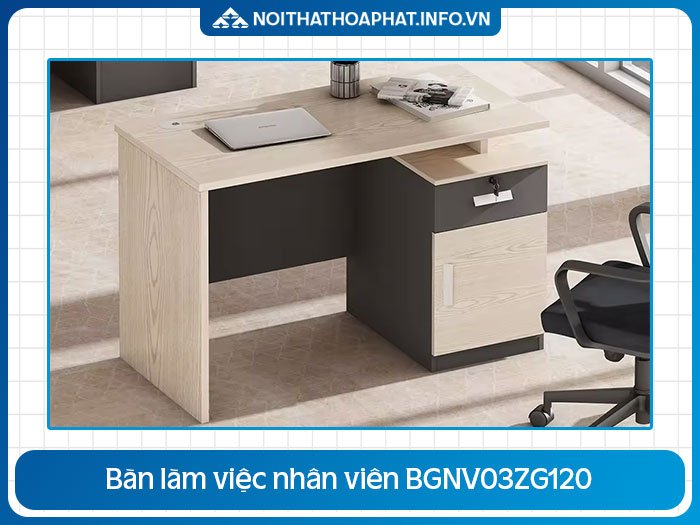 Bàn nhân viên liền hộc 1m2 BGNV03ZG120