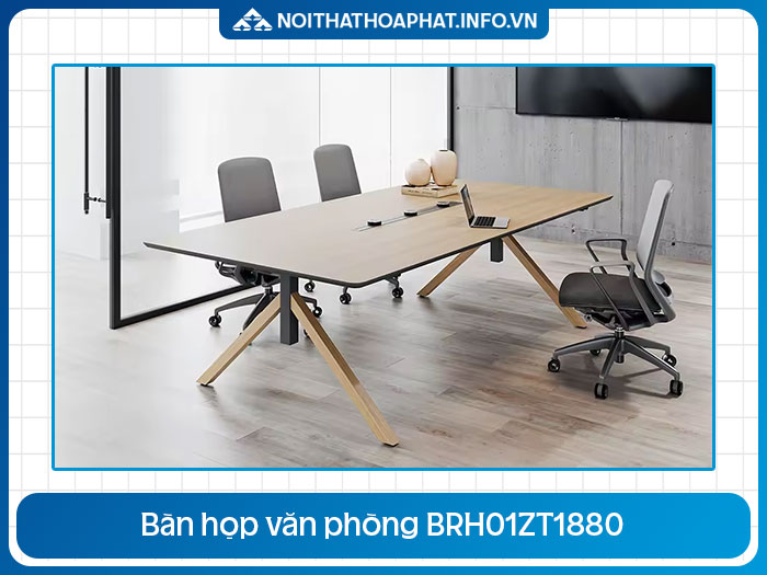 Bàn họp chân gỗ BRH01ZT1880