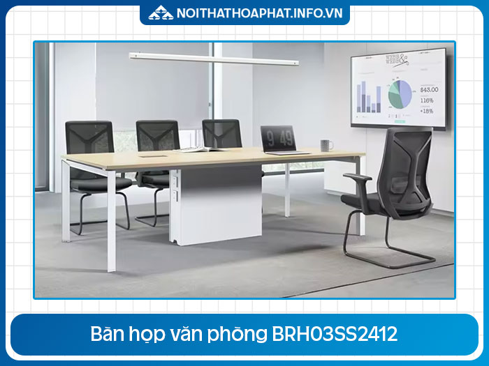 Bàn họp chân sắt BRH03SS2412