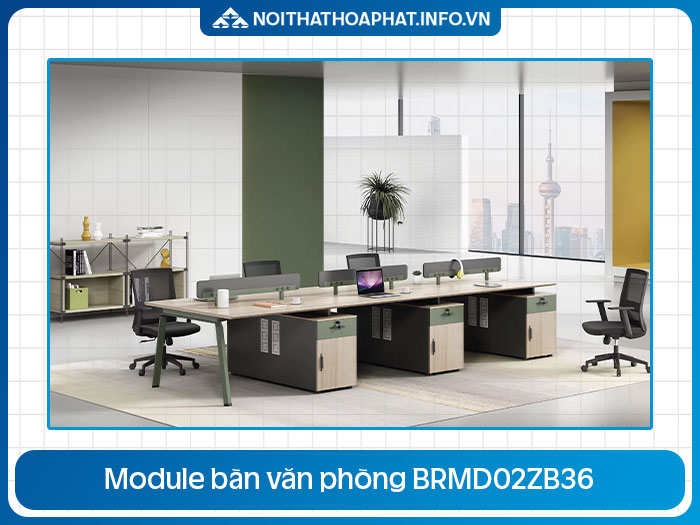 Module bàn văn phòng 6 chỗ BRMD02ZB36