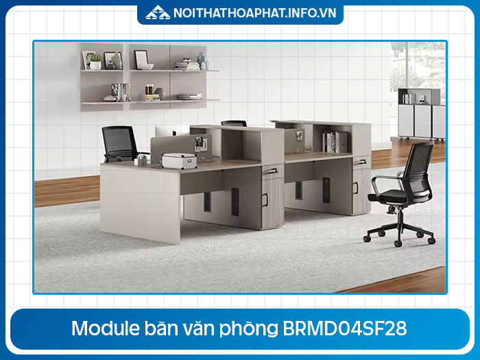 Module bàn văn phòng 4 chỗ BRMD04SF28