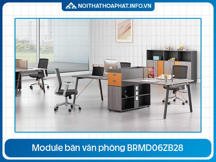 Module bàn nhân viên 4 chỗ BRMD06ZB28