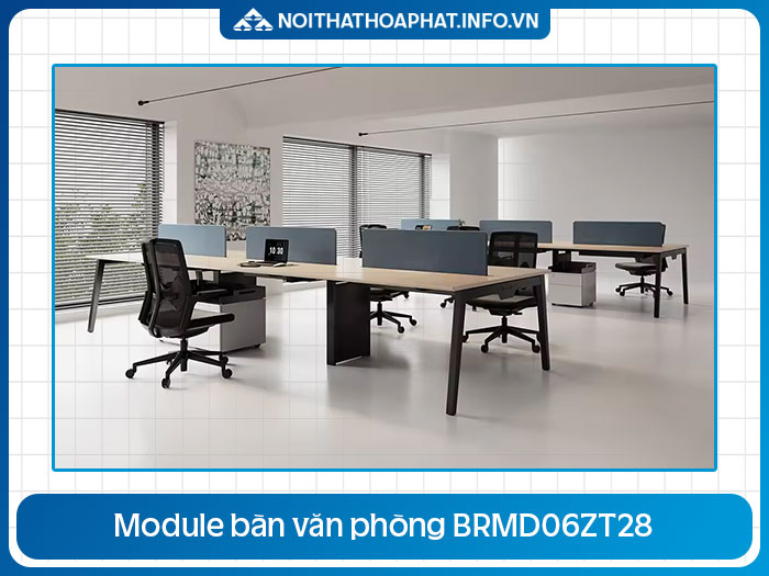 Module bàn văn phòng 6 chỗ BRMD06ZT28