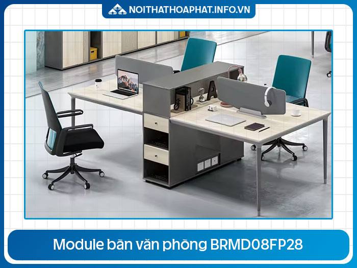 Module bàn nhân viên 4 chỗ BRMD08FP28