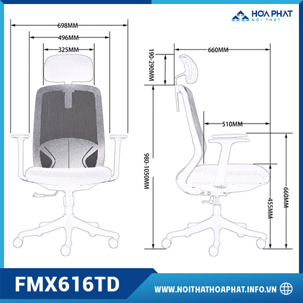 Ghế lưới văn phòng FMX616TD