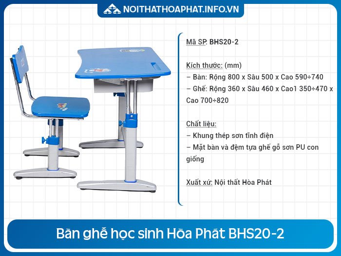 bàn ghế học sinh mini BHS20-2