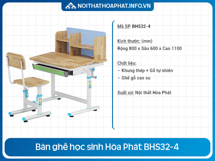 bàn ghế học sinh mini BHS32-4