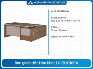 Bàn giám đốc Hòa Phát 2m LUXB2018S4