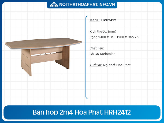 Bàn họp 2m4 giá rẻ HRH2412