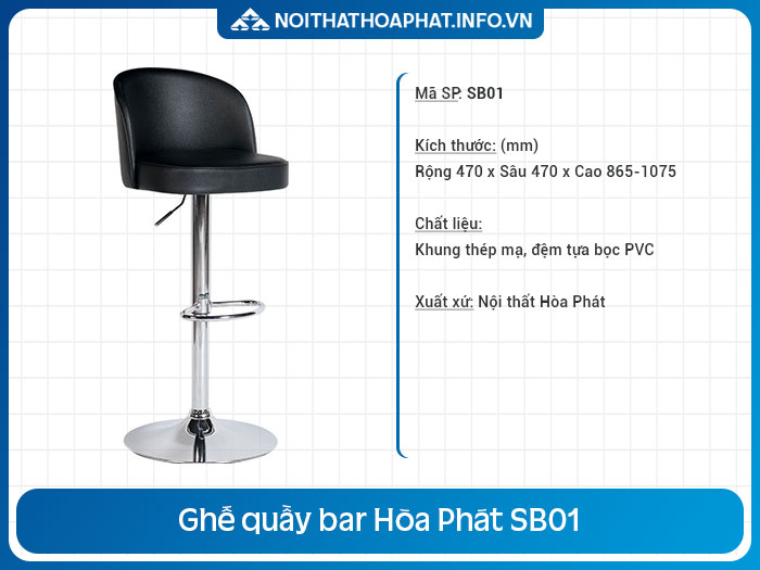 Ghế cao quầy bar giá rẻ SB01