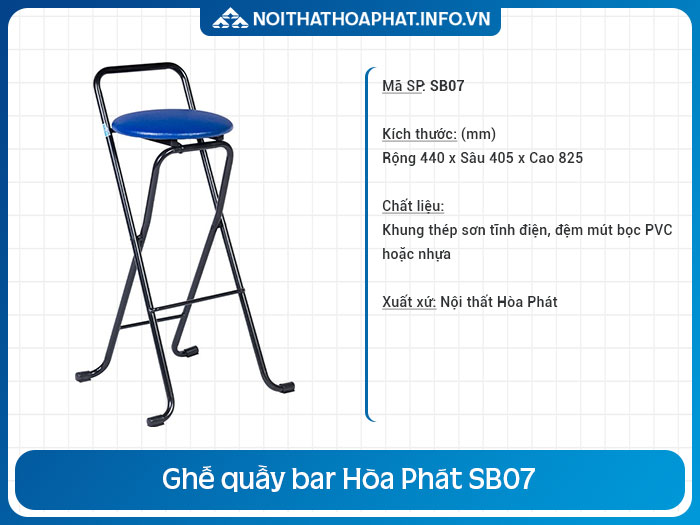 Ghế cao quầy bar giá rẻ SB07