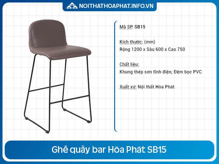 Ghế cao quầy bar giá rẻ SB15