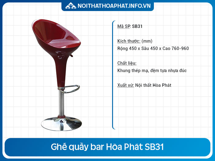 Ghế cao quầy bar giá rẻ SB31