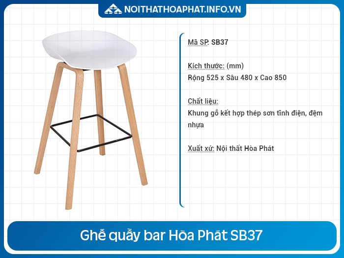 Ghế cao quầy bar giá rẻ SB37