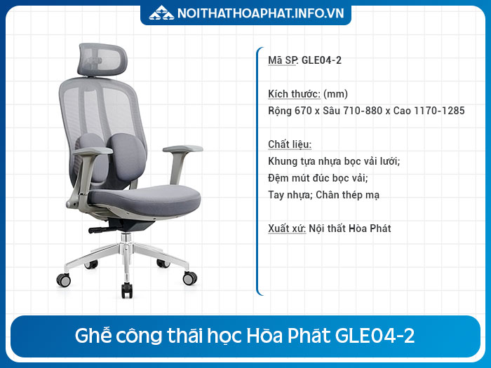 ghế công thái học dưới 5 triệu GLE04-2