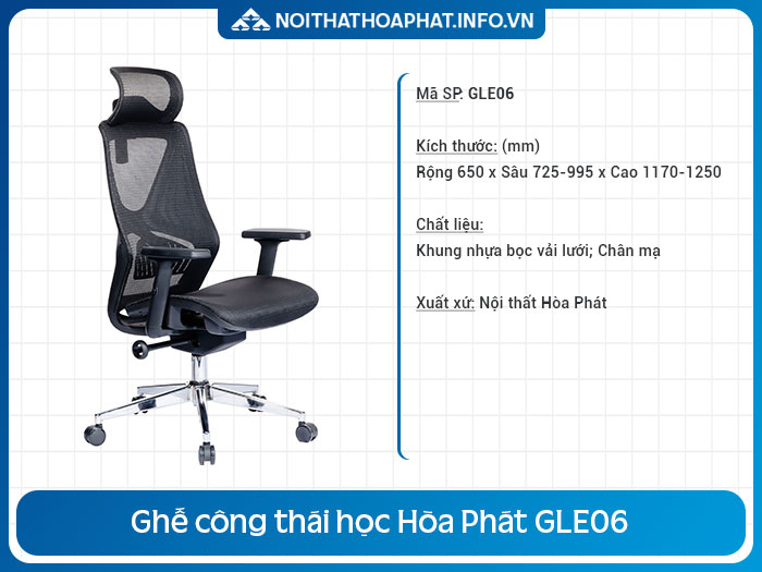 ghế công thái học dưới 5 triệu GLE06