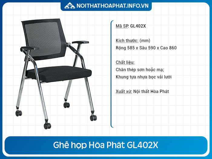 ghế phòng họp gấp gọn GL402X