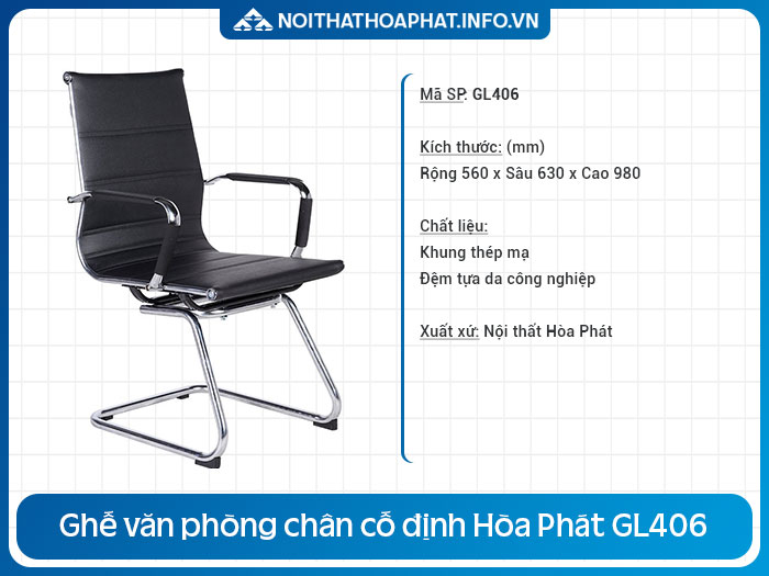 ghế văn phòng chân cố định GL406