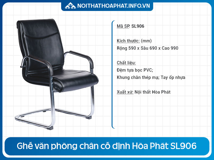 ghế văn phòng chân cố định SL906