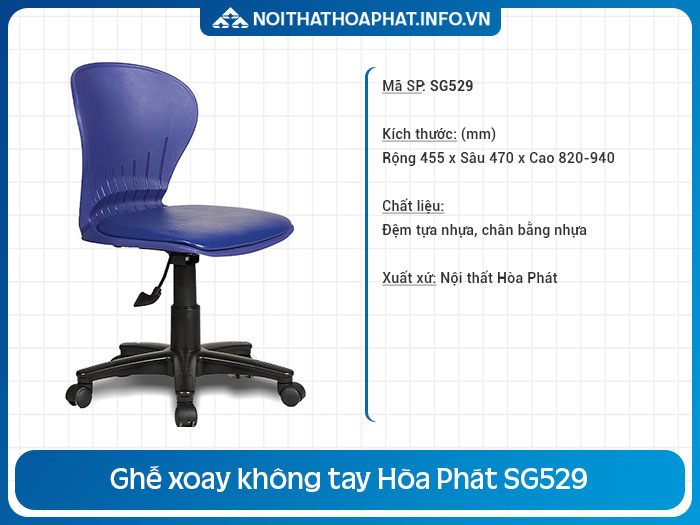 ghế xoay văn phòng không tay SG529