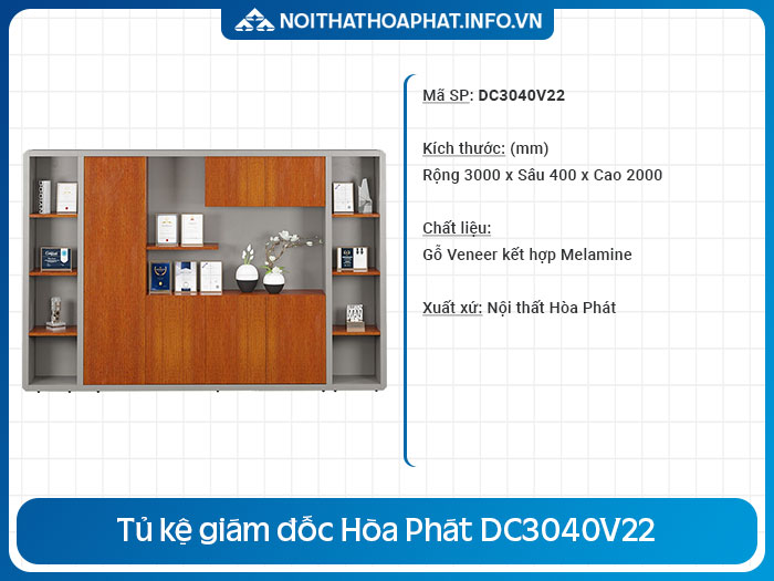 Tủ kệ phòng giám đốc DC3040V22