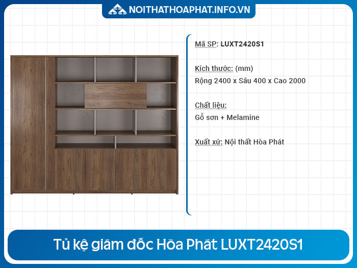Tủ kệ phòng giám đốc LUXT2420S1