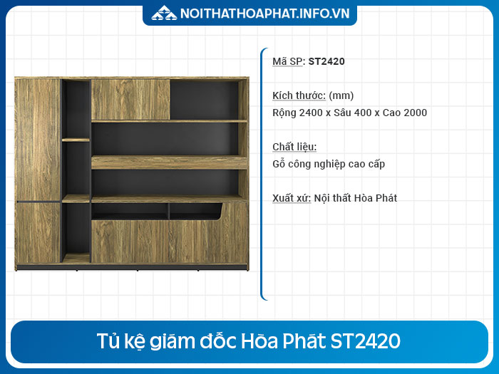 Tủ kệ phòng giám đốc ST2420