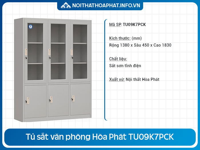 tủ tài liệu sắt 3 cánh TU09K7PCK