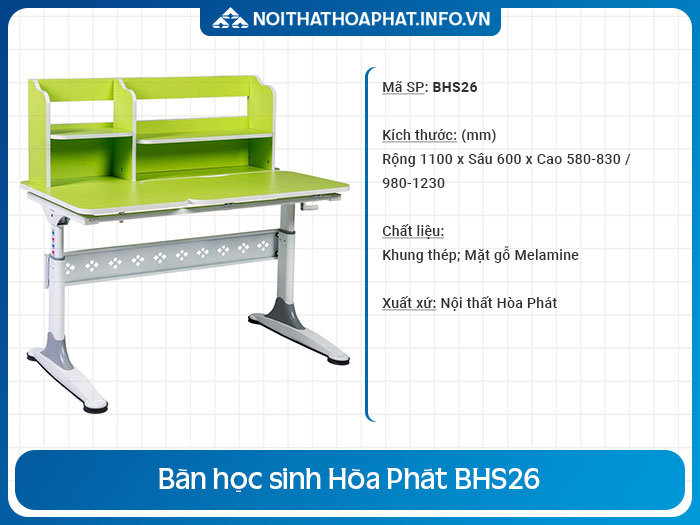 bàn học dành cho bé trai BHS26