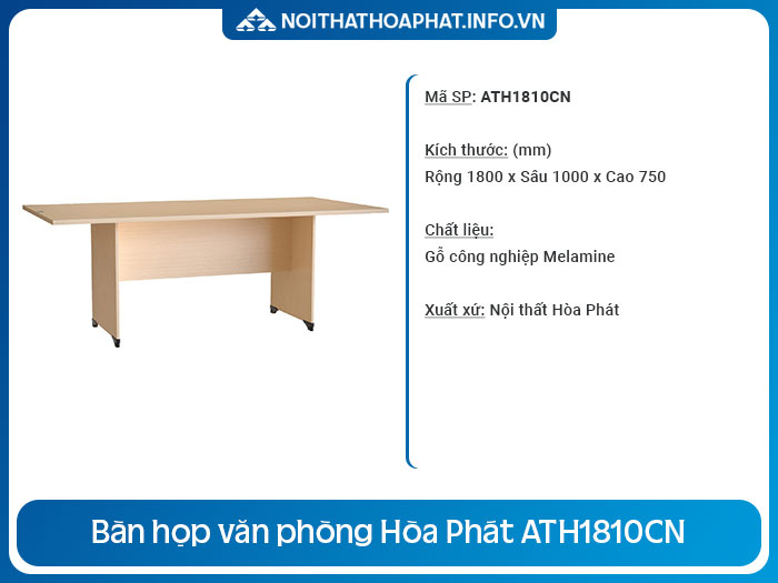 bàn họp văn phòng cỡ nhỏ ATH1810CN