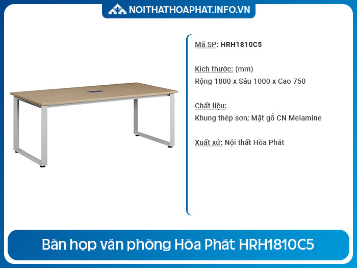 bàn họp văn phòng cỡ nhỏ HRH1810C5