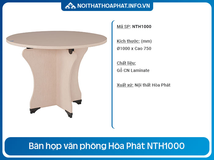 bàn họp văn phòng cỡ nhỏ NTH1000