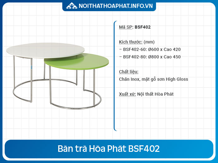 Bàn trà decor phòng khách BSF402