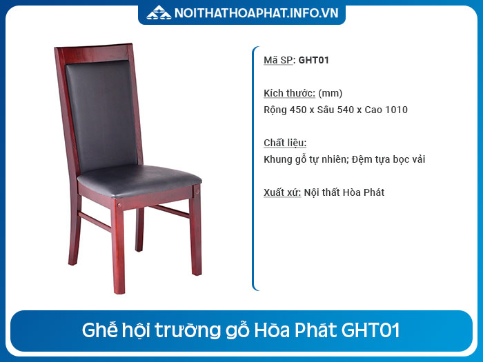 Ghế gỗ hội trường giá rẻ GHT01