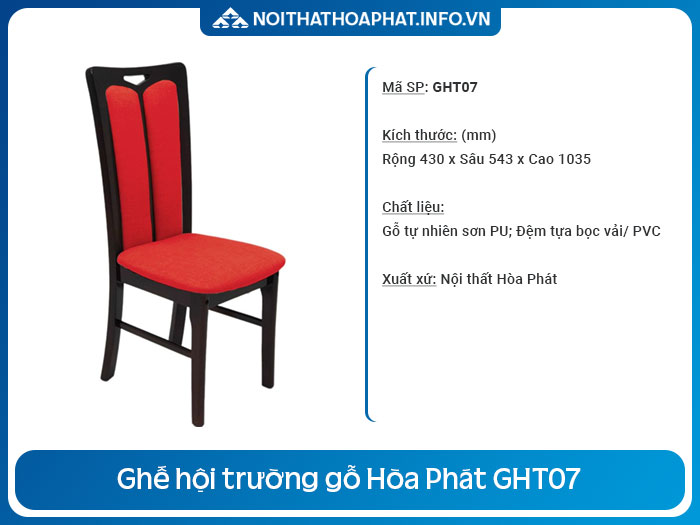 Ghế gỗ hội trường giá rẻ GHT07