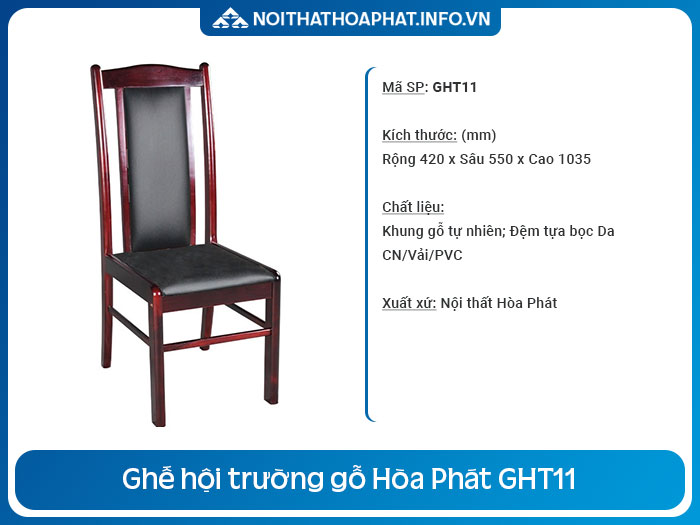 Ghế gỗ hội trường giá rẻ GHT11