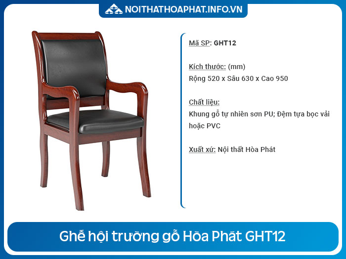 Ghế gỗ hội trường giá rẻ GHT12