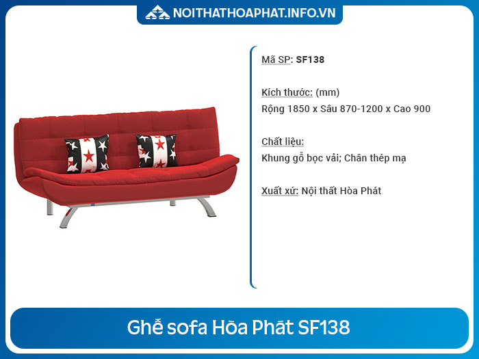 ghế sofa dài 1m8 SF138