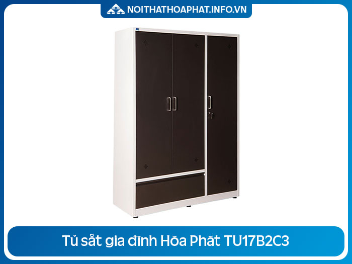 Tủ sắt Hòa Phát đựng quần áo TU17B2C3