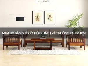 Bộ bàn ghế gỗ tiếp khách văn phòng