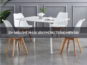 ghế nhựa văn phòng trắng