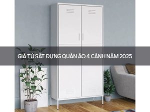 Giá tủ sắt đựng quần áo 4 cánh