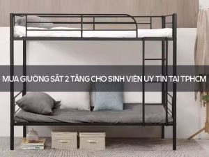 giường sắt 2 tầng cho sinh viên