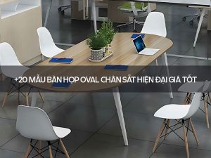 bàn họp Oval chân sắt