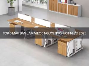 bàn làm việc 6 người ngồi