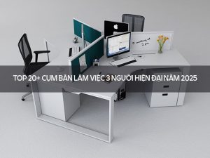 Cụm bàn làm việc 3 người