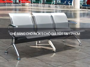 Ghế băng chờ inox 5 chỗ